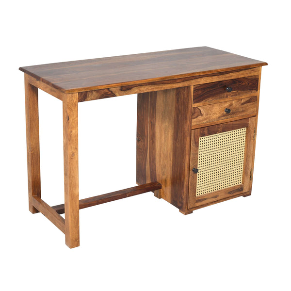 Eye Sheesham Wood Study Table in Teak Finish