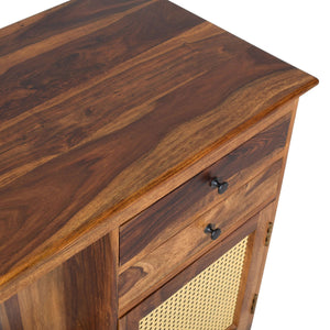 Eye Sheesham Wood Study Table in Teak Finish