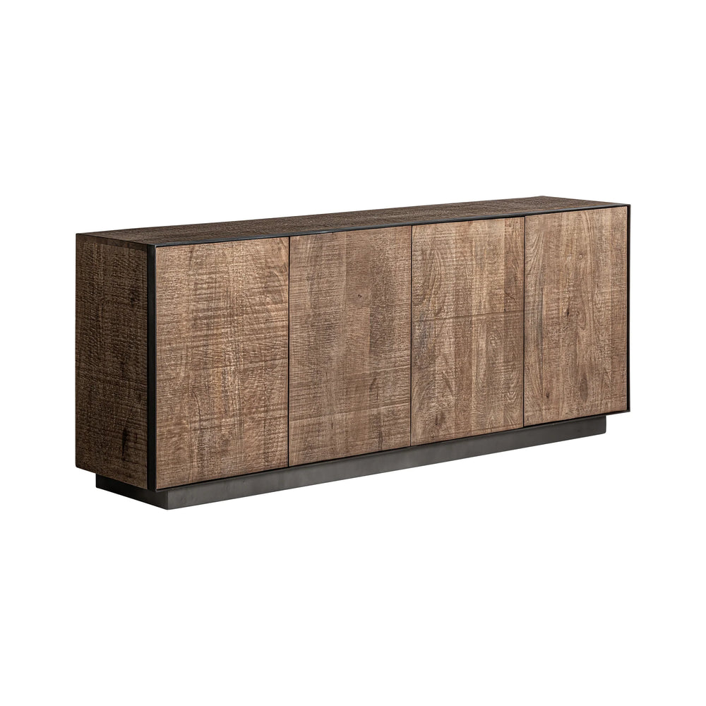 Nova Solid Mango wood Sideboard with 4 Door in Provincial Teak Finish
