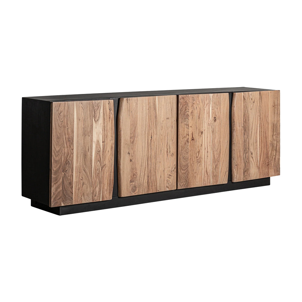 Casada Solid Acacia wood Sideboard with 4 Door in Natural Finish
