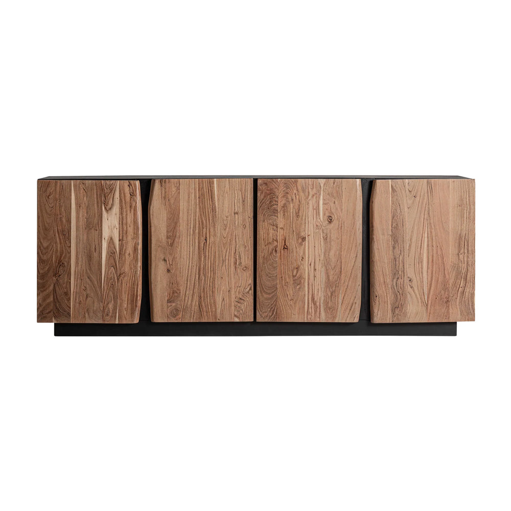 Casada Solid Acacia wood Sideboard with 4 Door in Natural Finish