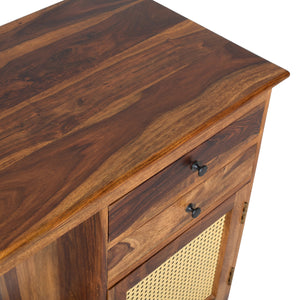 Eye Sheesham Wood Study Table in Teak Finish