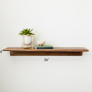Reggie Solid Mango Wood Wall Shelf Set of 2