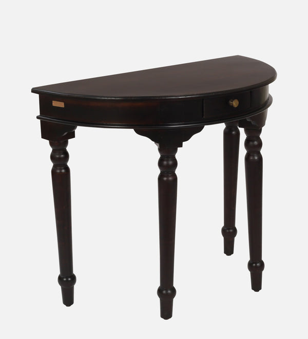 Abney Sheesham Wood Console Table In Walnut Finish