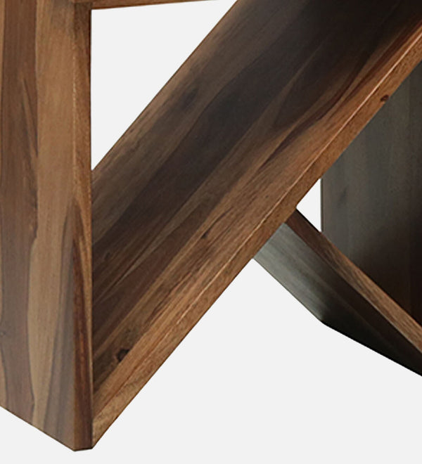 Alger Sheesham Wood End Table In Rustic Teak Finish