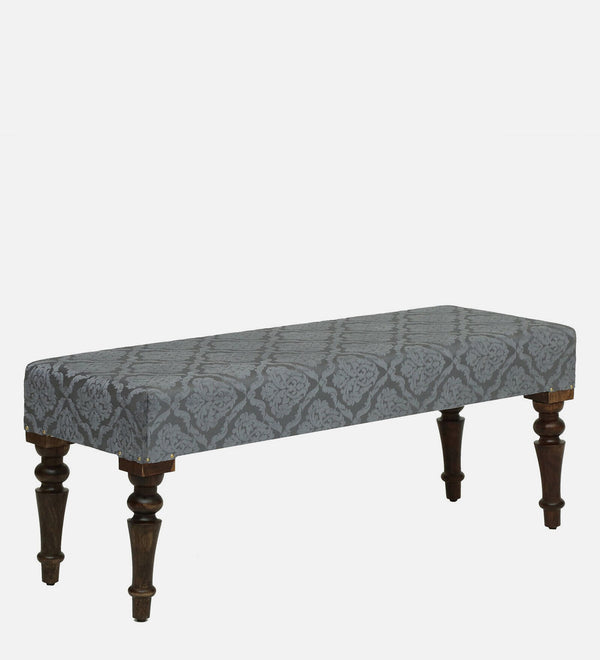 Aadhya Sheesham Wood Upholstered Bench In Walnut Finish