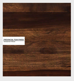 LIfty Sheesham Wood 1 Seater Sofa In Provincial Teak Finish & Blue Back