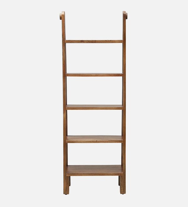 Benno Sheesham Wood Book Shelf In Rustic Teak Finish