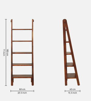 Benno Sheesham Wood Book Shelf In Honey Oak Finish