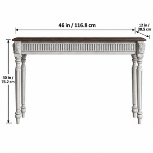 Noor Solid Wood Console Table in Dual tone Finish 117 cm