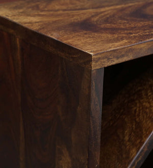 Brena Sheesham Wood Wine Rack In Provincial Teak Finish