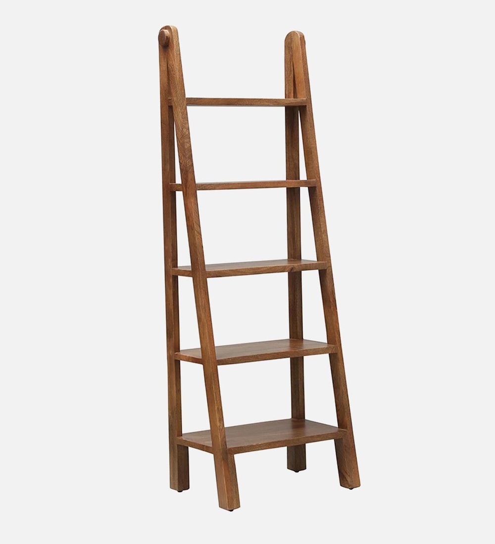 Benno Sheesham Wood Book Shelf In Rustic Teak Finish