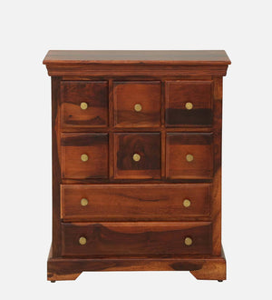 Chitrinee Sheesham Wood Chest Of Drawers In Honey Oak Finish