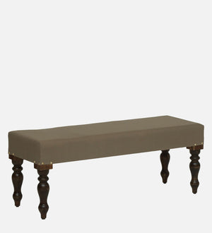 Laasya Sheesham Wood Upholstered Bench In Walnut Finish