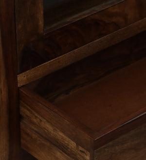 Siena Sheesham Wood Book Case in Provincial Teak Finish