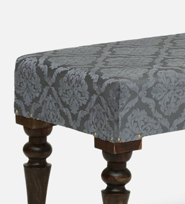 Aadhya Sheesham Wood Upholstered Bench In Walnut Finish