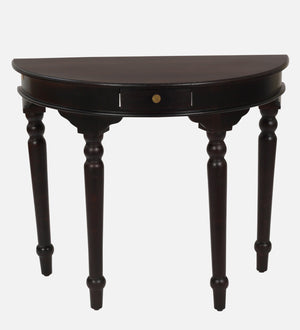 Abney Sheesham Wood Console Table In Walnut Finish