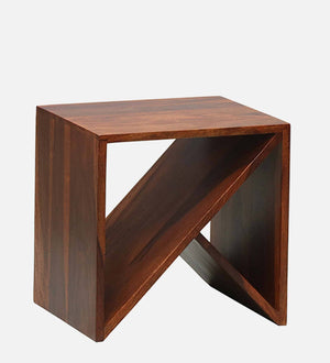 Alger Sheesham Wood End Table In Honey Oak Finish