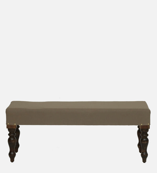 Laasya Sheesham Wood Upholstered Bench In Walnut Finish