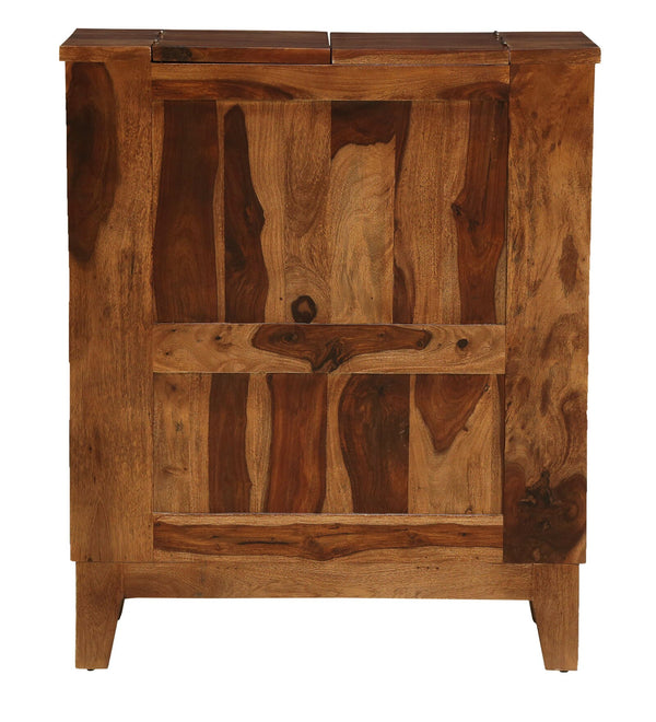 Winfrey Sheesham Wood Bar Cabinet In Rustic Teak Finish
