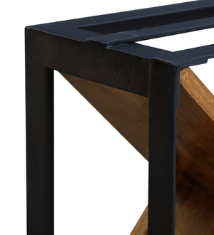 Chad Solid Wood Wine Rack In Rustic Teak Finish