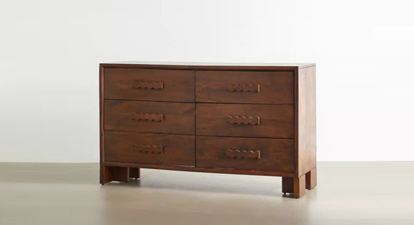 Orwell Solid Wood Chest Of 6 Drawers In Matte Finish
