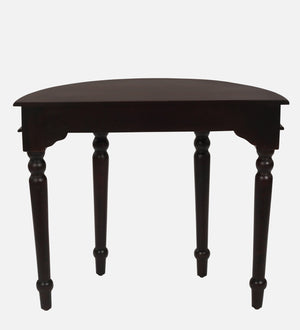 Abney Sheesham Wood Console Table In Walnut Finish