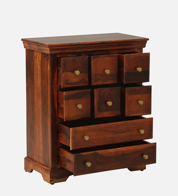 Chitrinee Sheesham Wood Chest Of Drawers In Honey Oak Finish