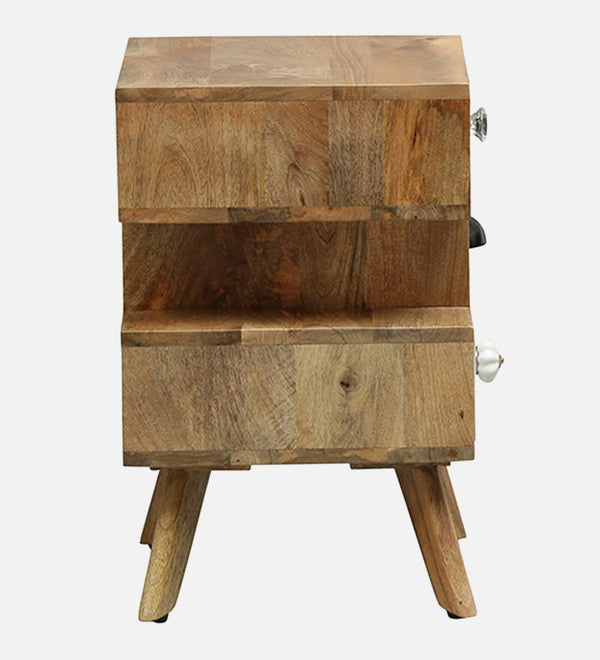 Tarquin Solid Wood Bedside Chest In Natural Finish