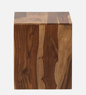 Alger Sheesham Wood End Table In Rustic Teak Finish