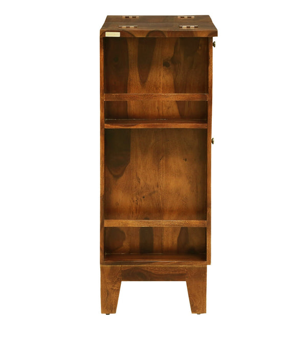 Winfrey Sheesham Wood Bar Cabinet In Rustic Teak Finish