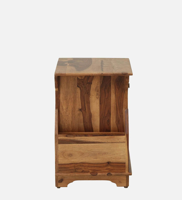 Nrby Sheesham Wood End Table In Rustic Teak Finish