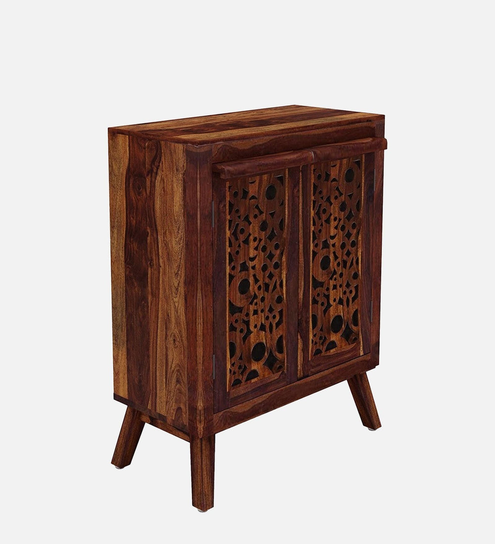 Lifty  Sheesham Wood Shoe Cabinet In Provincial Teak Finish