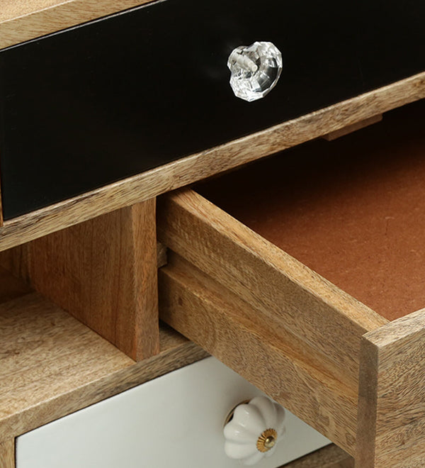 Tarquin Solid Wood Bedside Chest In Natural Finish