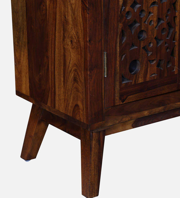 Lifty  Sheesham Wood Shoe Cabinet In Provincial Teak Finish