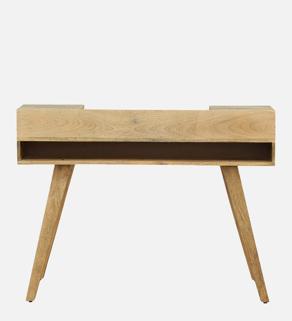 Viterbo Solid Wood Study Table In Natural Finish