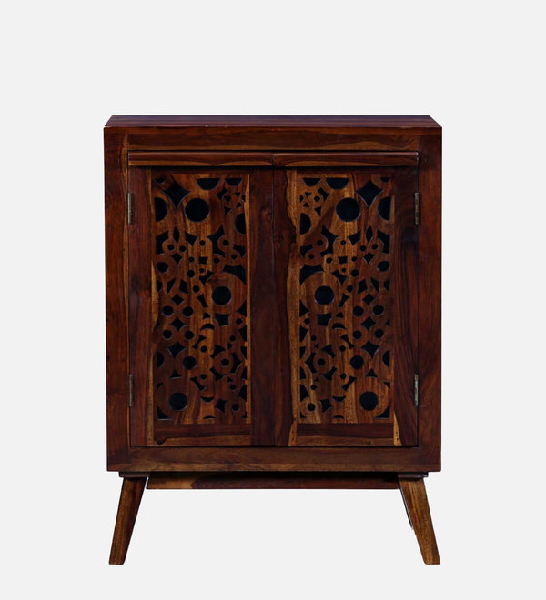 Lifty  Sheesham Wood Shoe Cabinet In Provincial Teak Finish