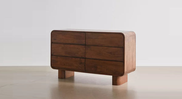 Roswell Solid Wood Chest Of 6 Drawers In Matte Finish