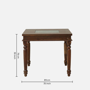 Rangrez Sheesham Wood 4 Seater Dining Set In Provincial Teak Finish