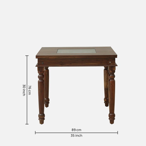 Rangrez Sheesham Wood 4 Seater Dining Set In Provincial Teak Finish