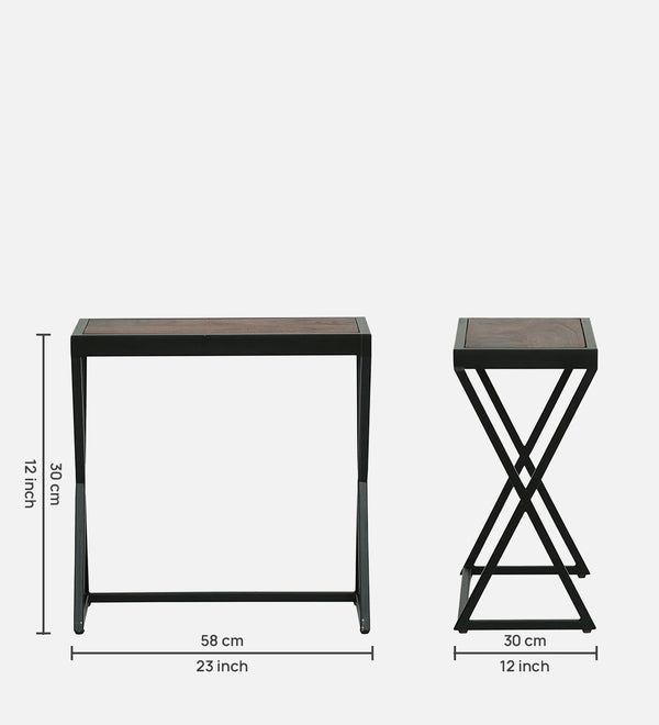 Nugent Sheesham Wood Nest Of Tables In Provincial Teak  Finish