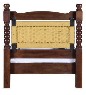 Rapipa Sheesham Wood Single Size Bed In Teak Finish With Non Storage (36x 78 inches)