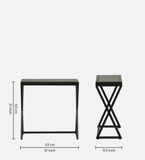 Nugent Sheesham Wood Nest Of Tables In Honey Oak Finish