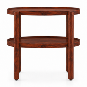 Pearl Sheesham Wood Side Table in Honey Oak Finish