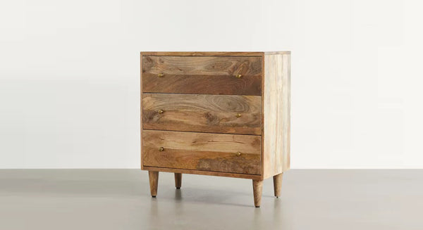 Philip Solid Wood Chest Of 3 Drawers In Matte Finish