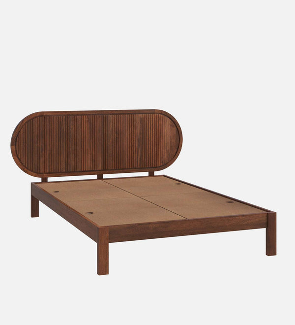 Orren Mango Wood Queen Size Bed In Provincial Teak Finish Without Storage (60 x 78 inches)