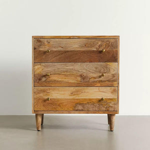 Philip Solid Wood Chest Of 3 Drawers In Matte Finish