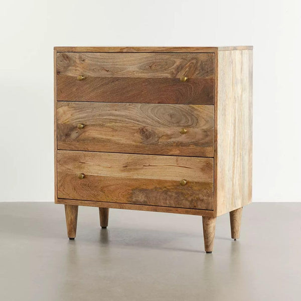 Philip Solid Wood Chest Of 3 Drawers In Matte Finish