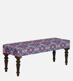 Utthita Sheesham Wood Upholstered Bench In Walnut Finish