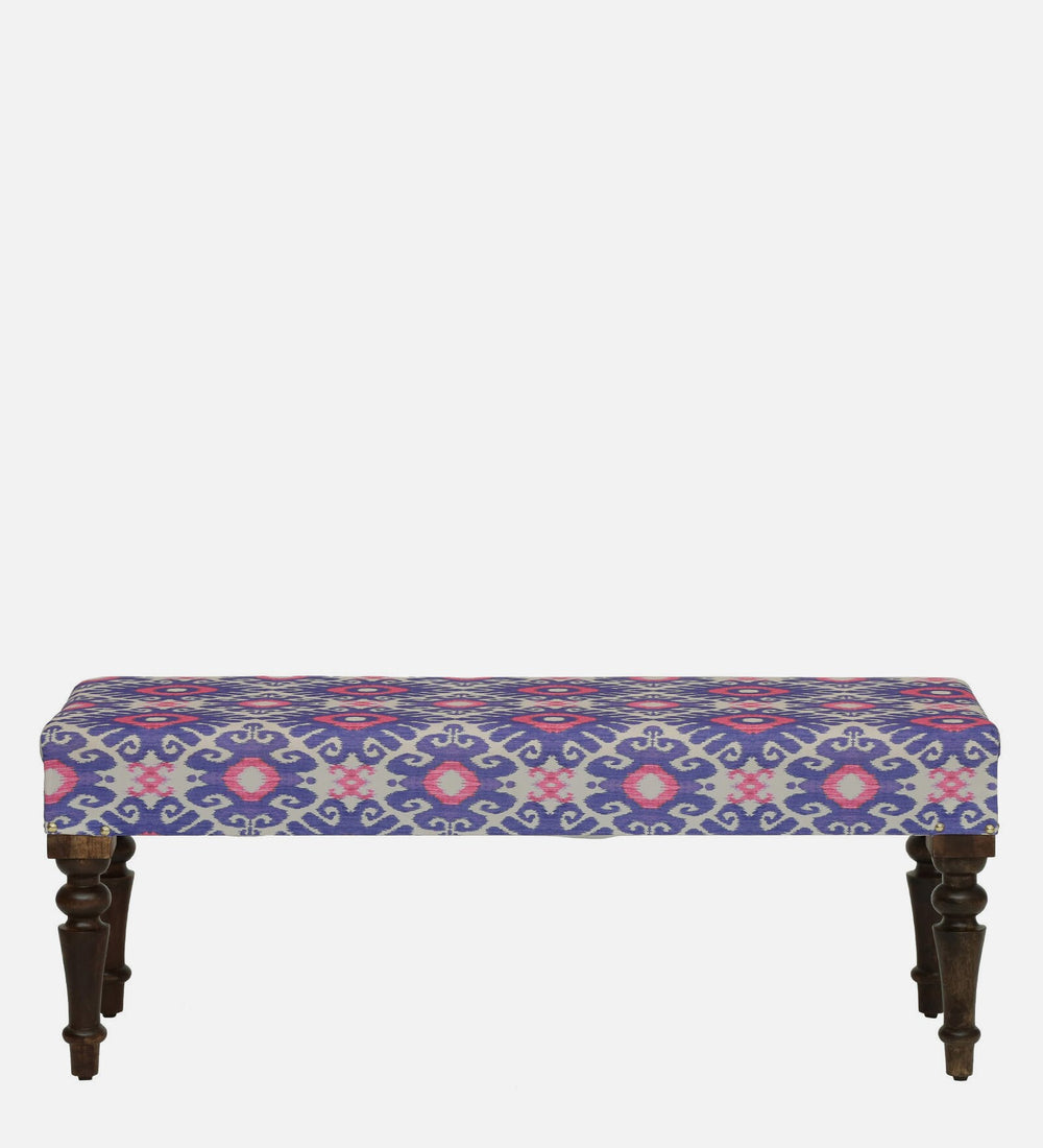 Utthita Sheesham Wood Upholstered Bench In Walnut Finish